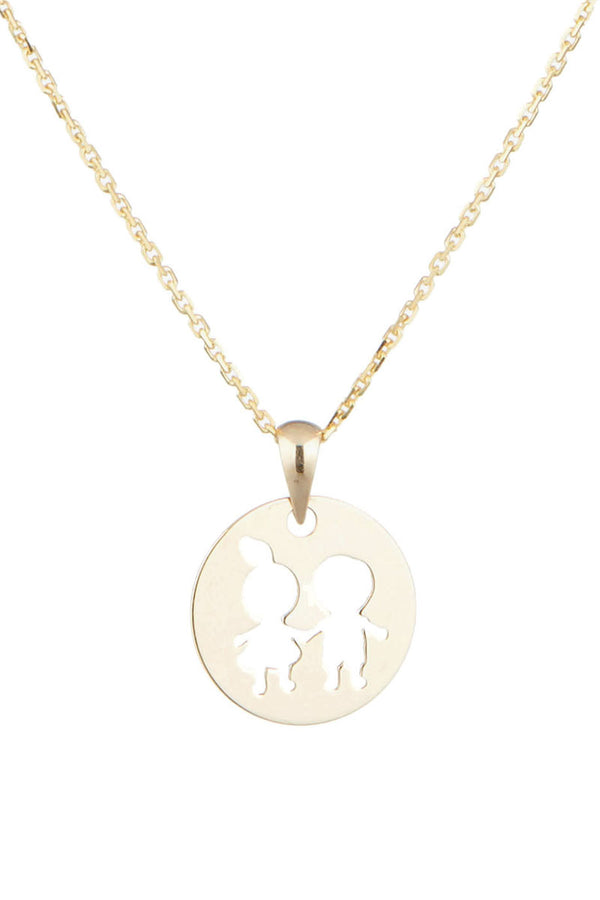 Pendentif Enfant "Frère & Soeur" Or Jaune 375/1000