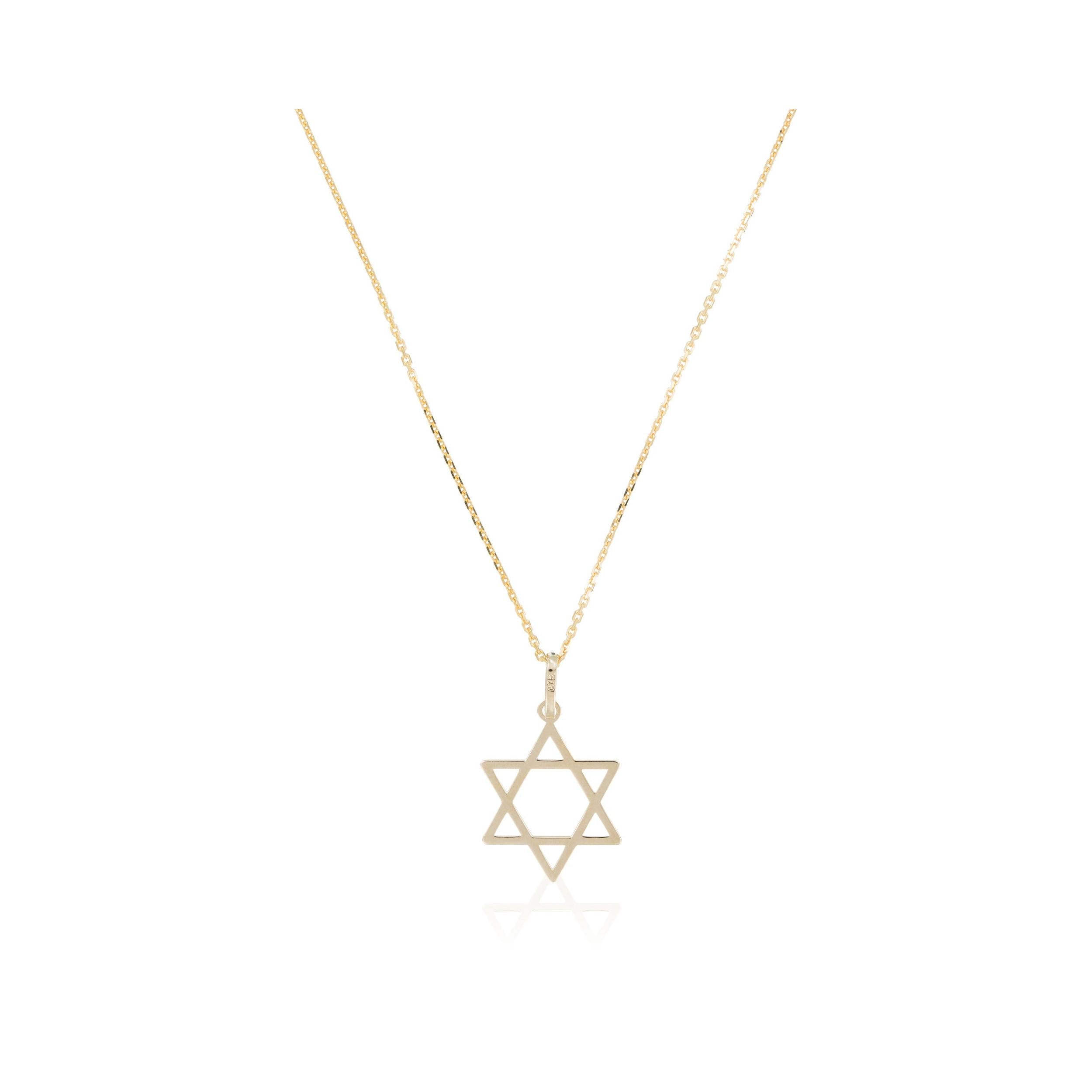 Star of David Pendant in 375/1000 Yellow Gold