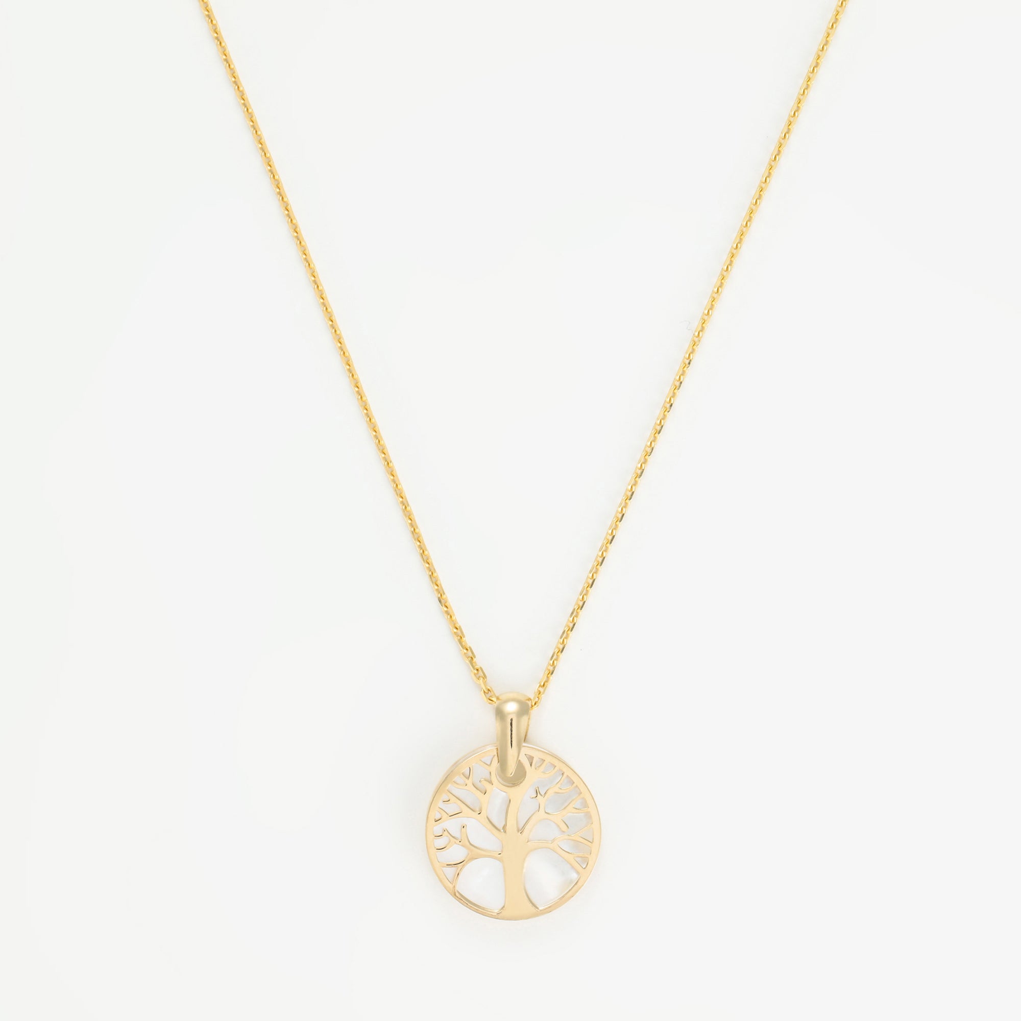"Tree of Life" Pendant Yellow Gold 375/1000 and Mother of Pearl