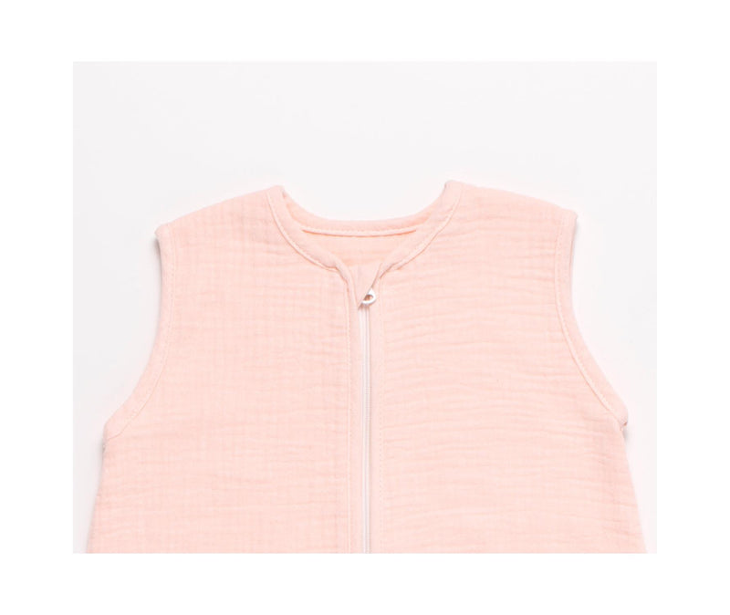 Gigoteuse D'Été Bébé En Double Gaze De Coton - Rose