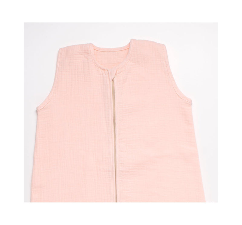 Gigoteuse D'Été Bébé En Double Gaze De Coton - Rose