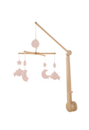 Mobile Musical Bébé En Bois Avec 4 Jouets