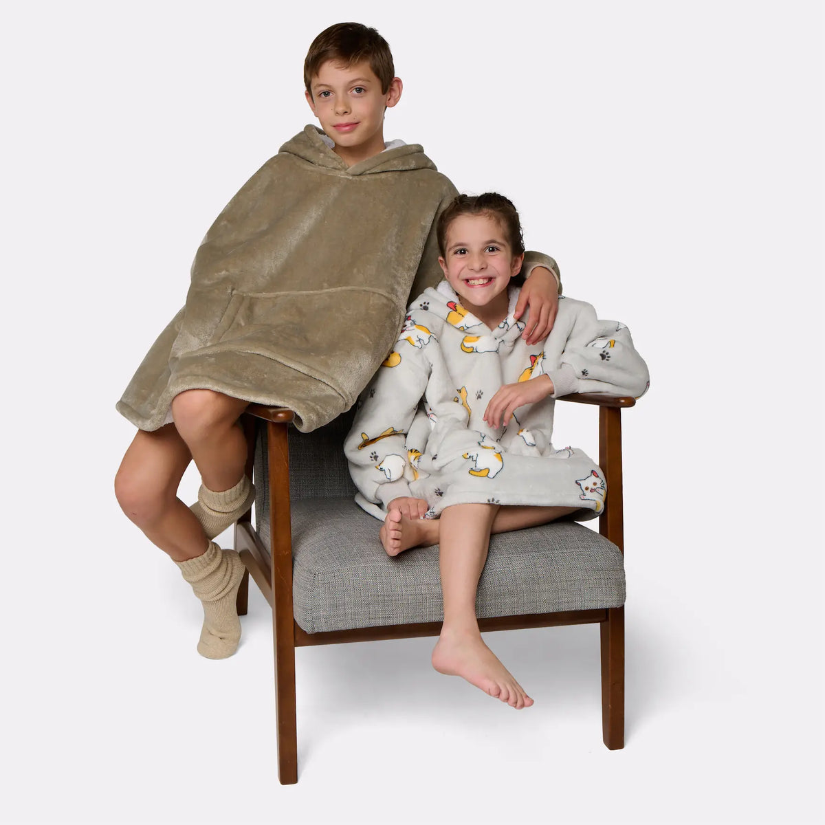 Pull Plaid Imprimé Chat - Enfant 3/7 Ans