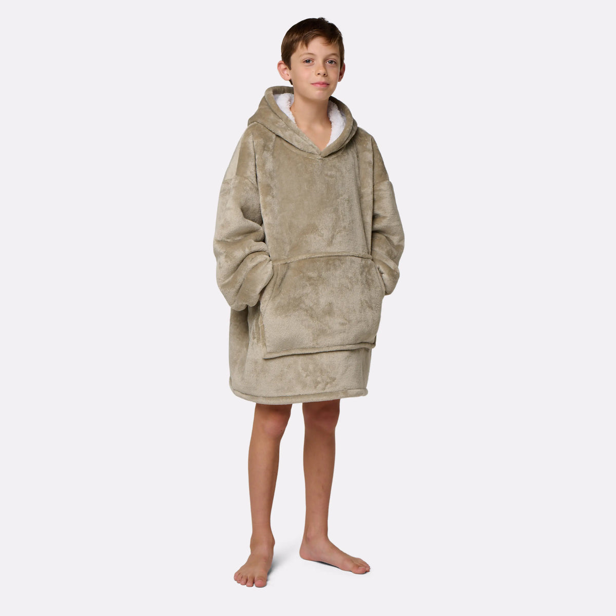 Pull Plaid Beige - Enfant 8/12 Ans