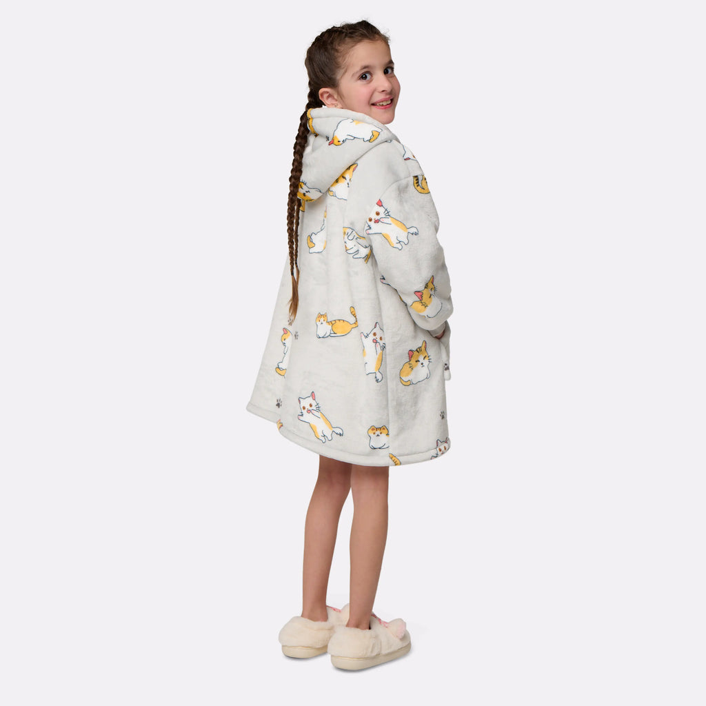 Pull Plaid Imprimé Chat - Enfant 3/7 Ans