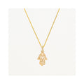 "Pretty Hand of Fatima" Pendant in 375/1000 Yellow Gold