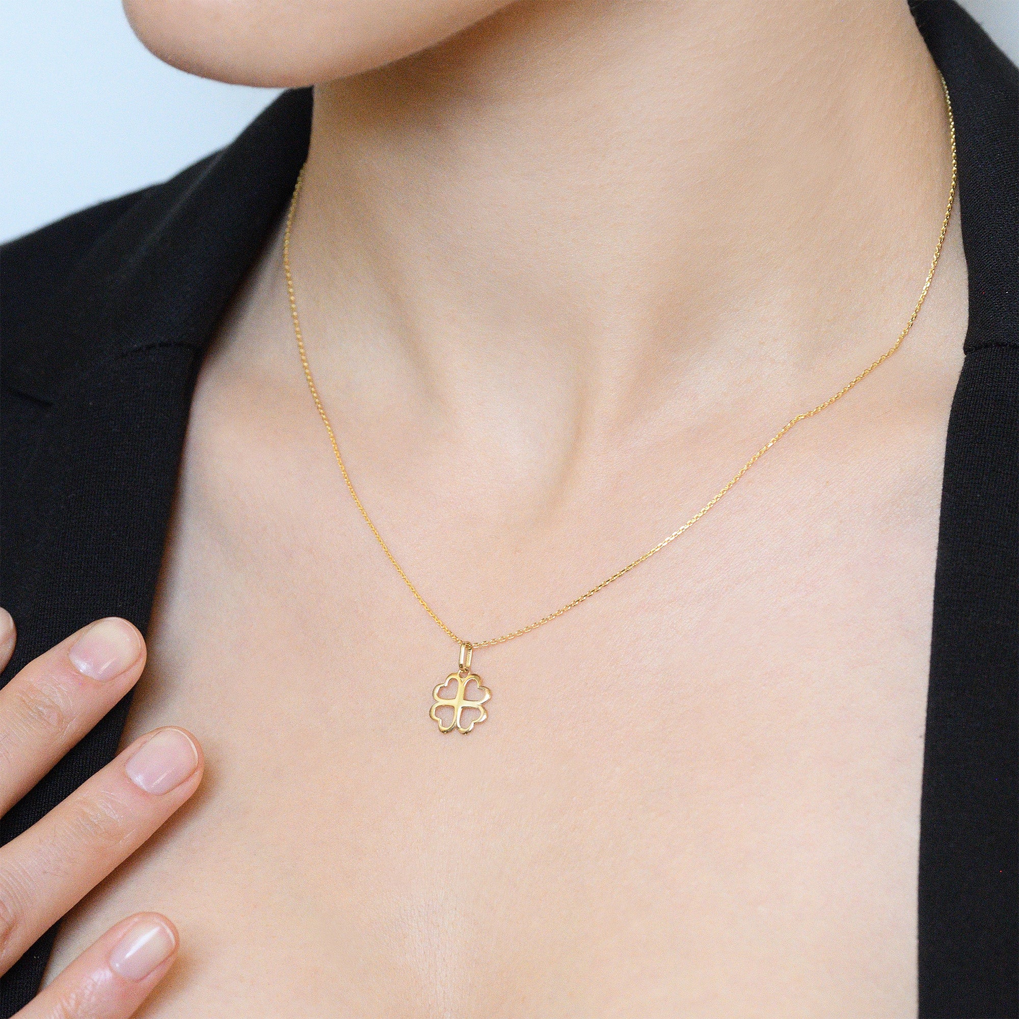 Pendentif "Trèfle Merveilleux"Or Jaune 375 /1000