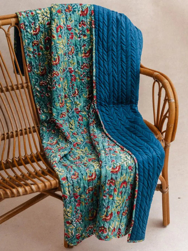 Jodhpur Bleu - Quilted Throw