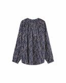 Fluid Printed Navy Plane Blouse
