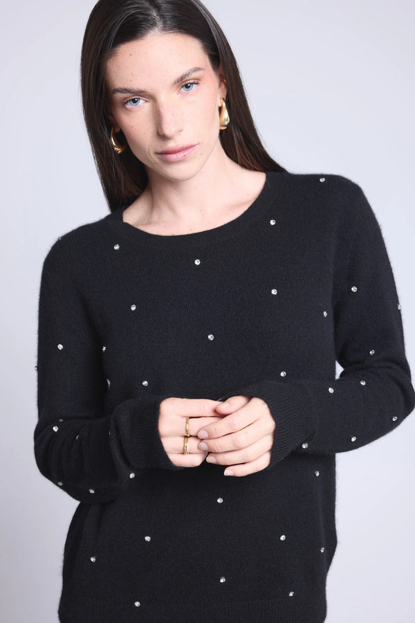 Platine Schmuckpullover - Schwarz - Damen - 100 % Kaschmir