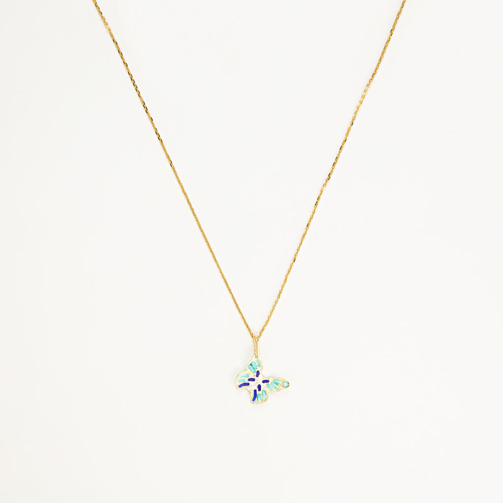 Colgante “Amantes de las Mariposas” – Oro Amarillo