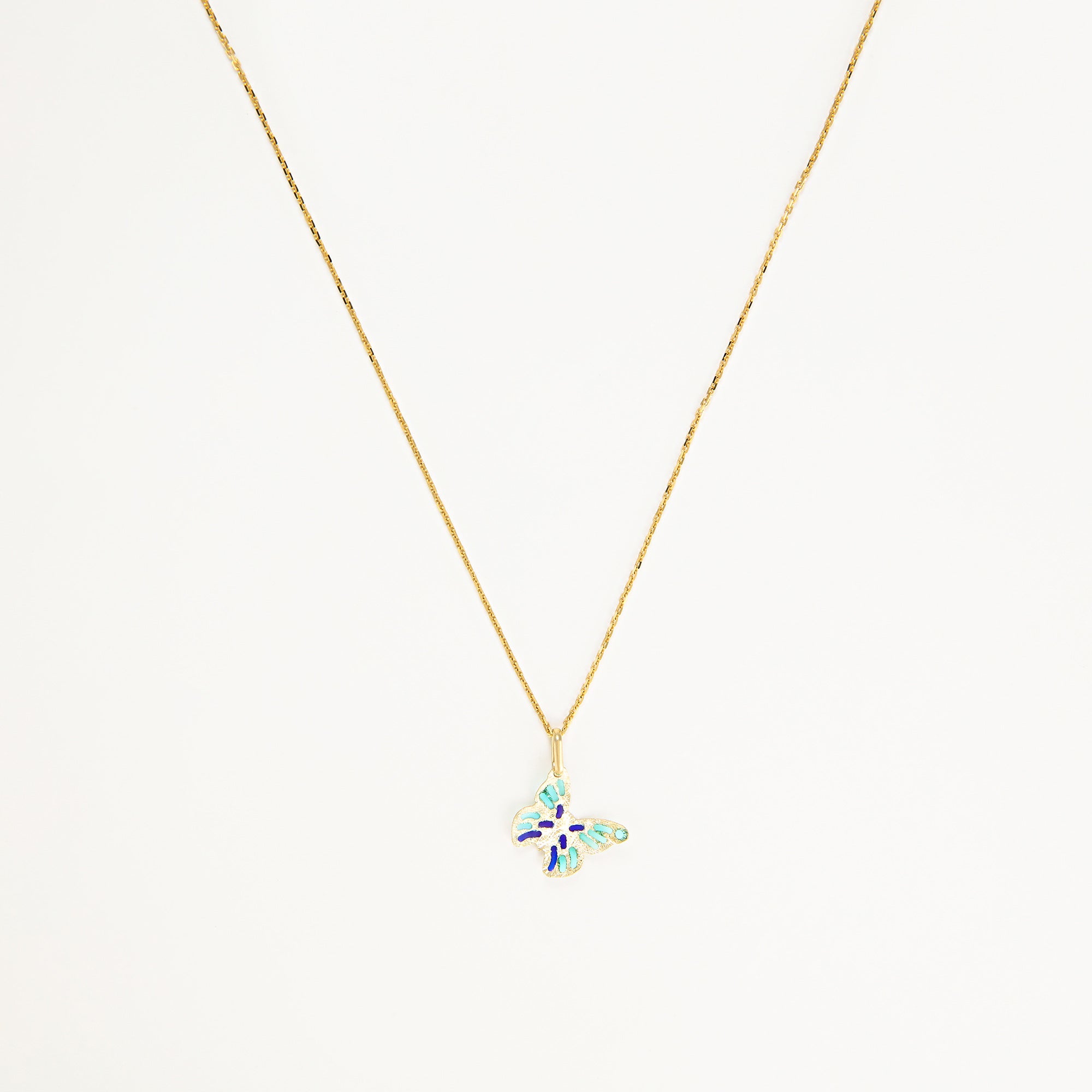 Colgante “Amantes de las Mariposas” – Oro Amarillo