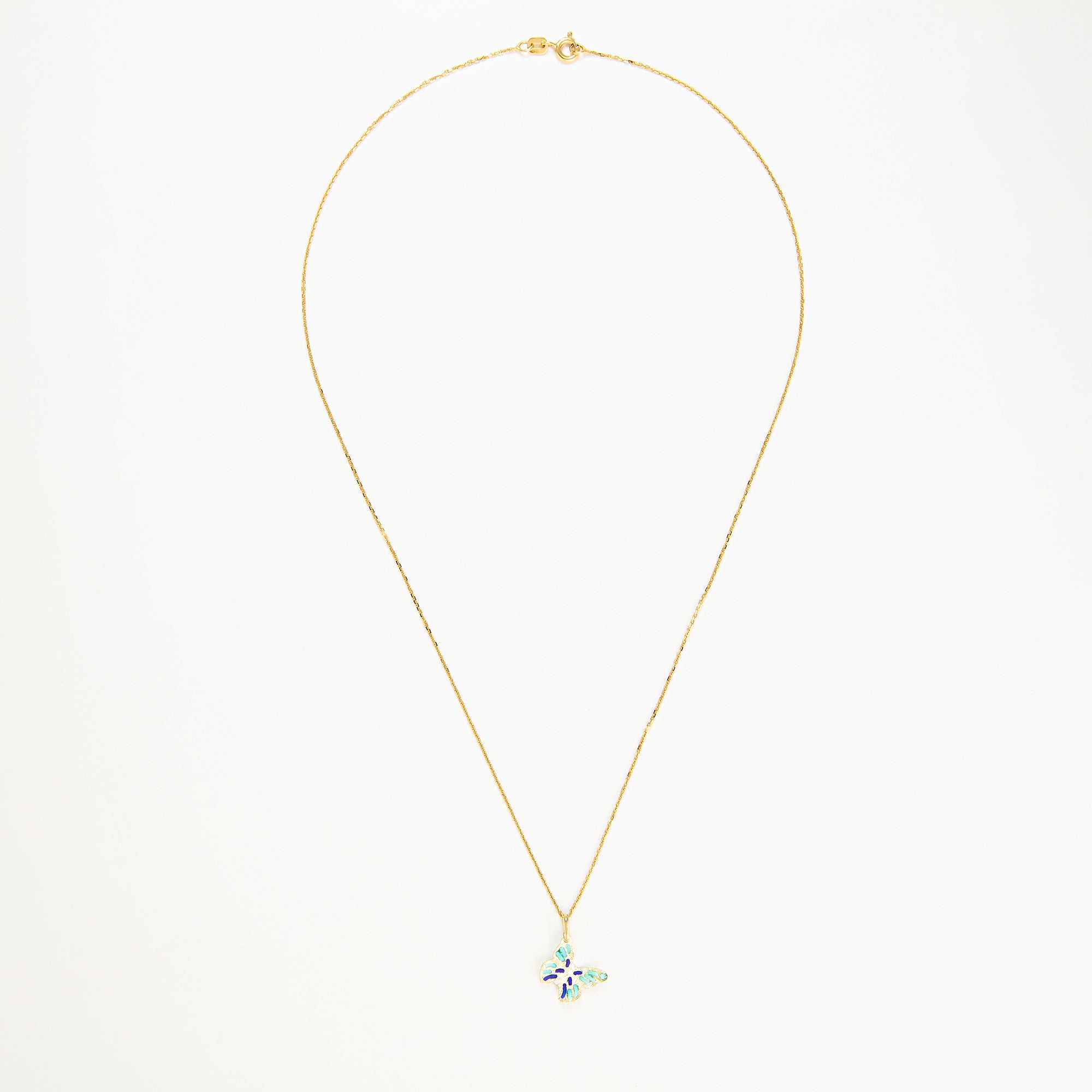 Colgante “Amantes de las Mariposas” – Oro Amarillo