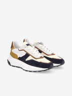 Fire Runner M - Suede/Nappa - Azul/Cognac