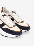 Fire Runner M - Suede/Nappa - Azul/Cognac
