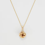 Pendentif " Noeud Torsadé "  12 Mm Or Jaune 375/1000