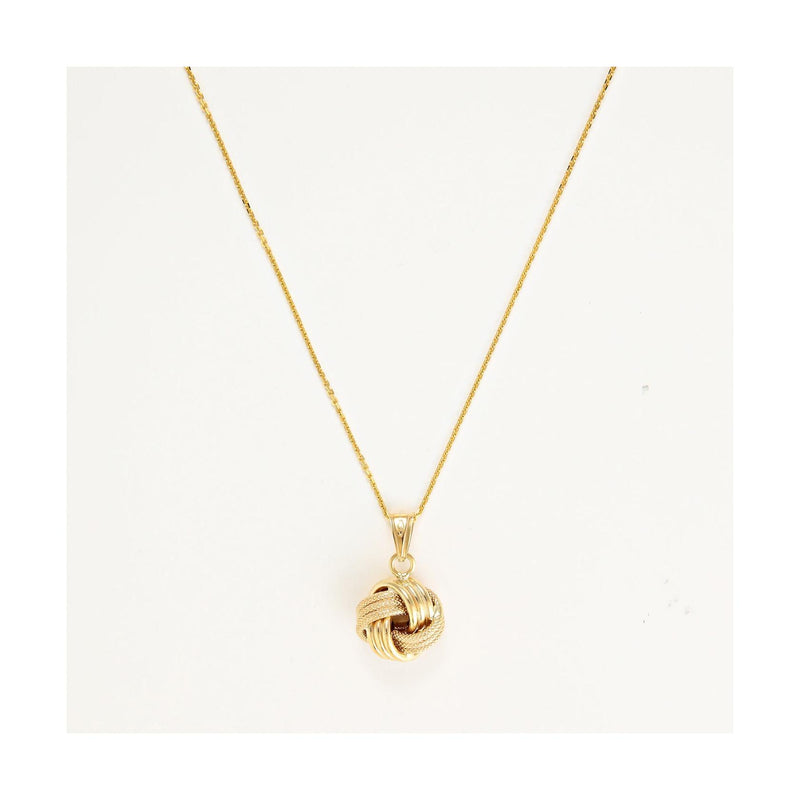 Pendentif " Noeud Torsadé " 12 Mm Or Jaune 375/1000