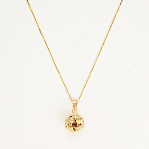 Pendentif " Noeud Torsadé " 12 Mm Or Jaune 375/1000 - Or Jaune 375/1000