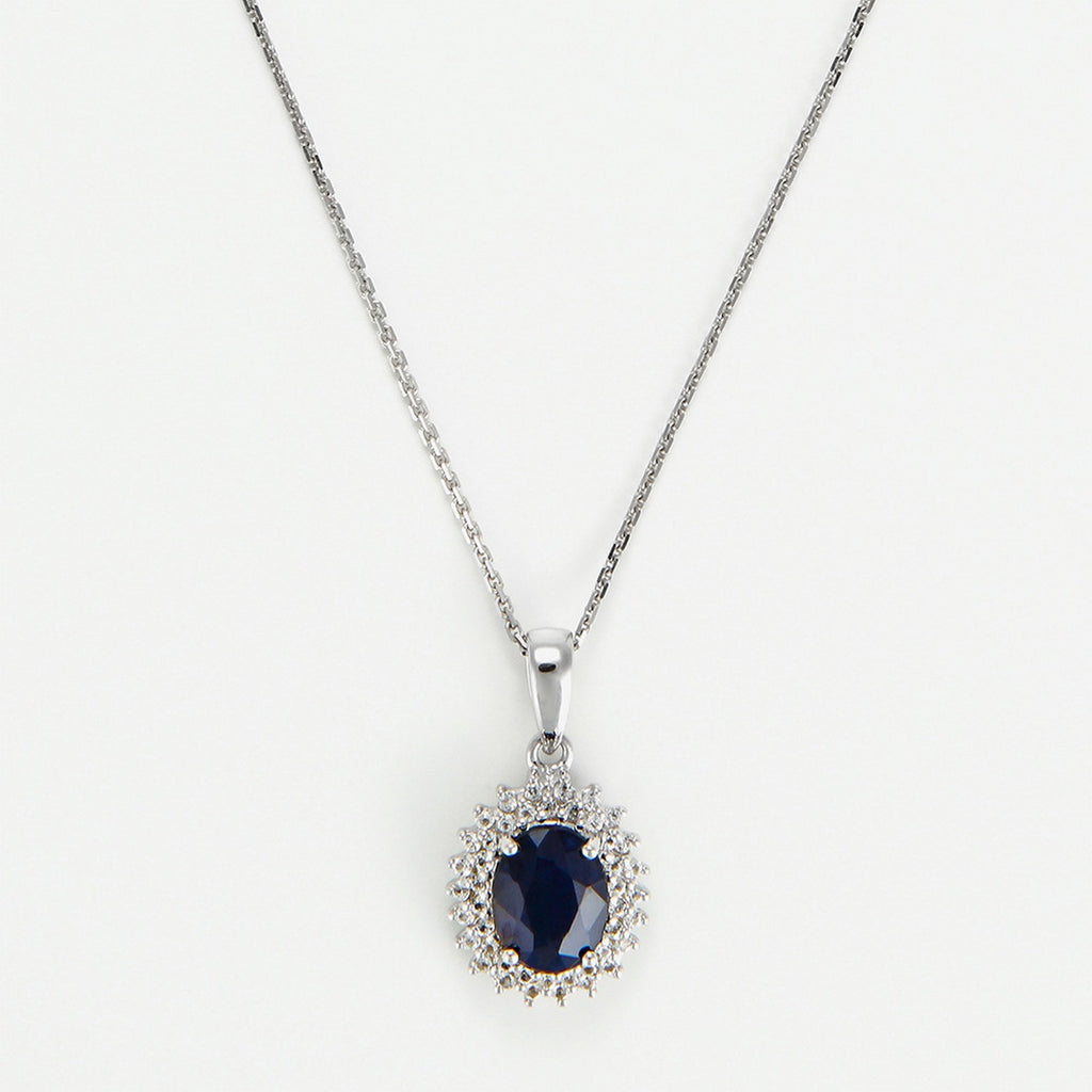 "Blue Sun" Pendant - 375/1000 White Gold