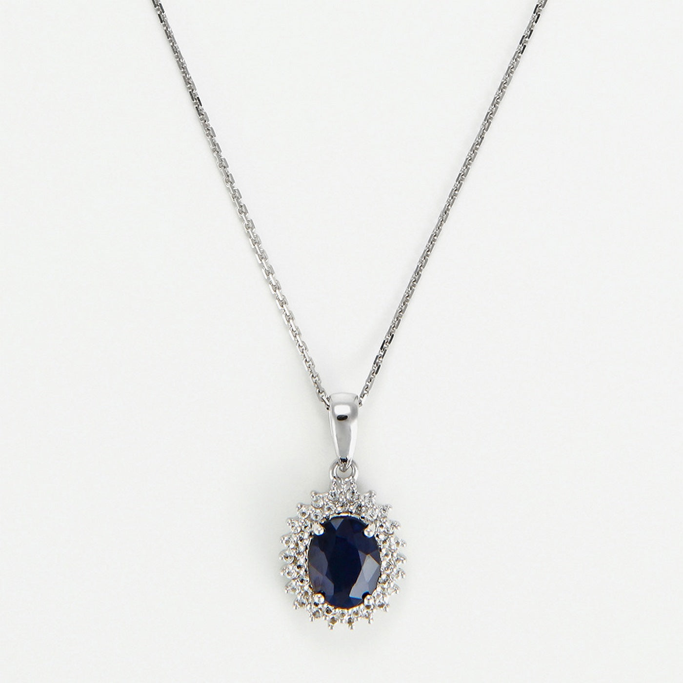 "Blue Sun" Pendant - 375/1000 White Gold