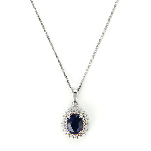 "Blue Sun" Pendant - 375/1000 White Gold