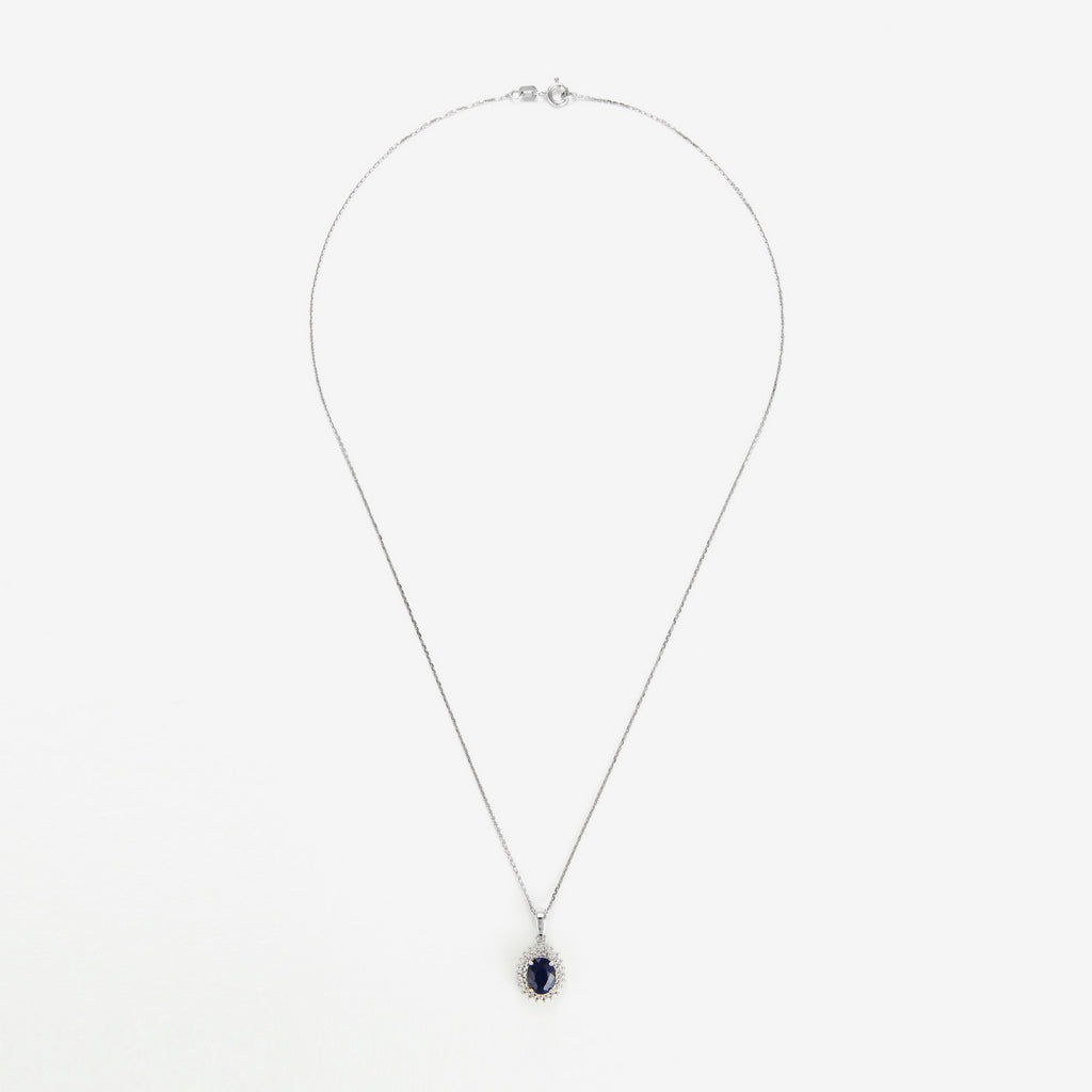 "Blue Sun" Pendant - 375/1000 White Gold
