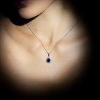 "Blue Sun" Pendant - 375/1000 White Gold