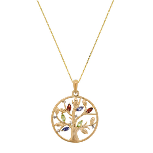 "Tree of Life" Pendant D0.02/3 G0.2/2 I0.14/2 P0.18/2 - 375/1000 Yellow Gold