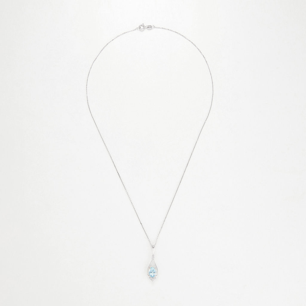 Pendentif "Brillant Topaze" Diamants 0,02ct/2 Topaze 1,5ct