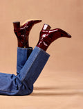 Bottines À Talons Albane - Lie De Vin - Femme