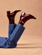 Bottines À Talons Albane - Lie De Vin - Femme
