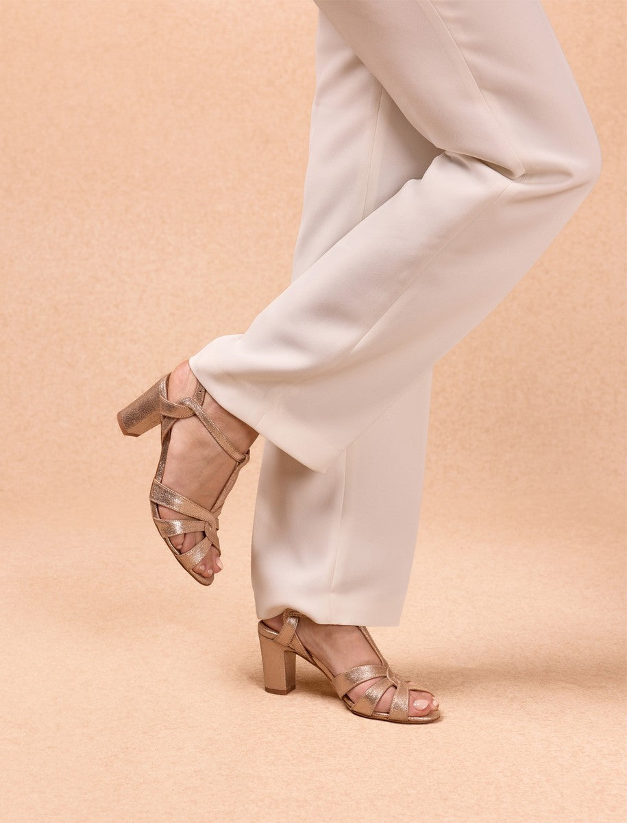 Apolline Heeled Sandals - Gold - Women