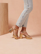 Clémentine Heeled Sandals - Gold - Women