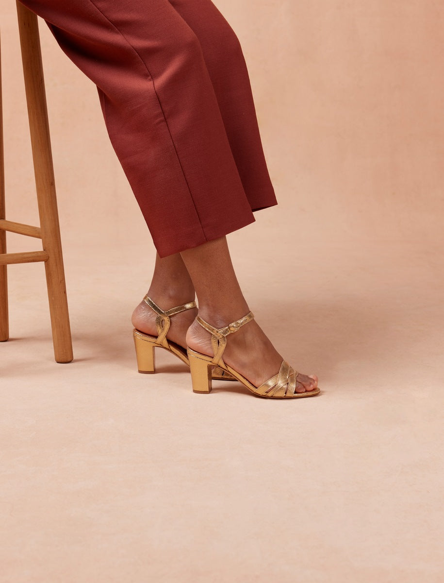 Enola Heeled Sandals - Gold - Women