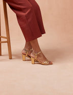 Enola Heeled Sandals - Gold - Women