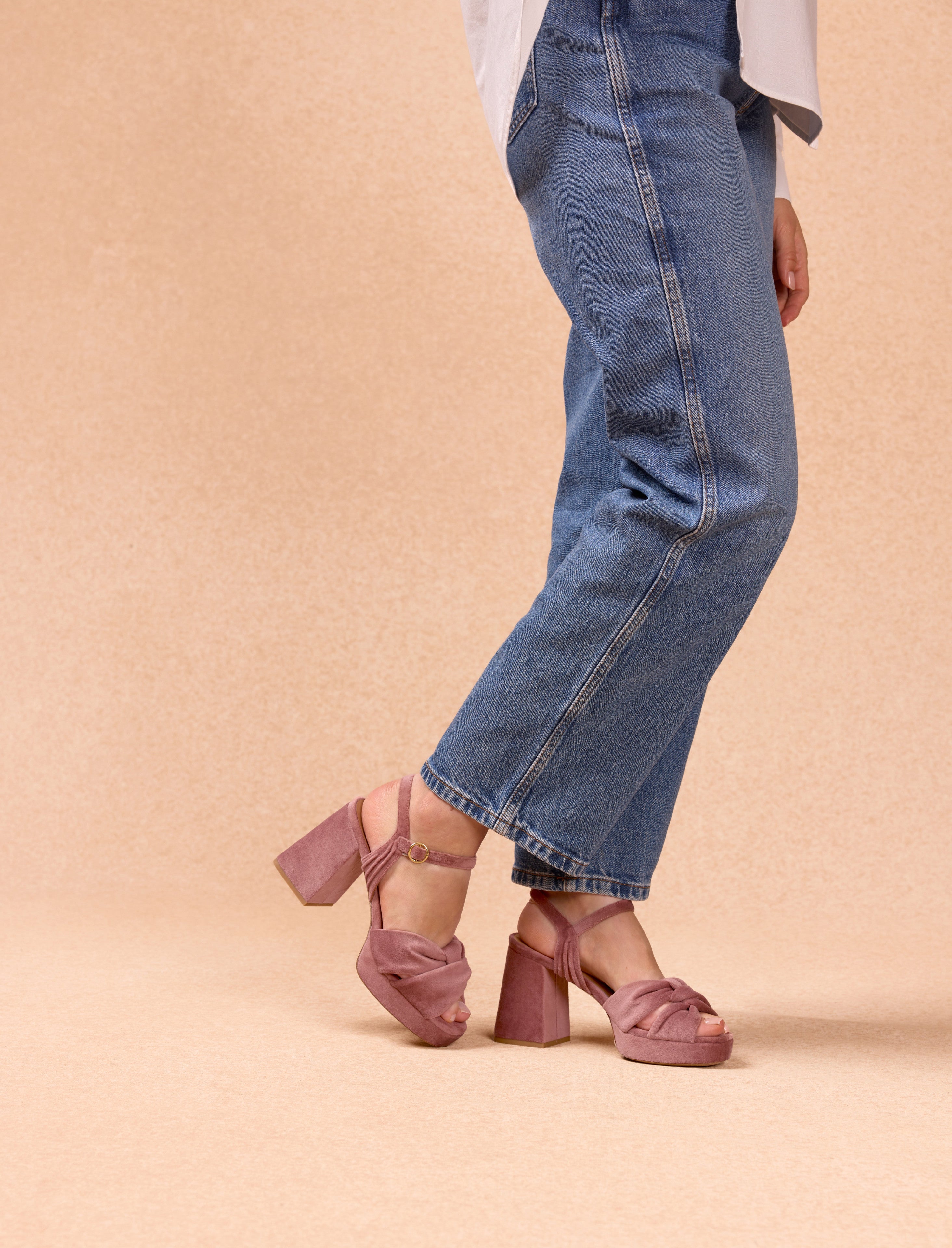 Lana Heeled Sandals - Old Rose - Women