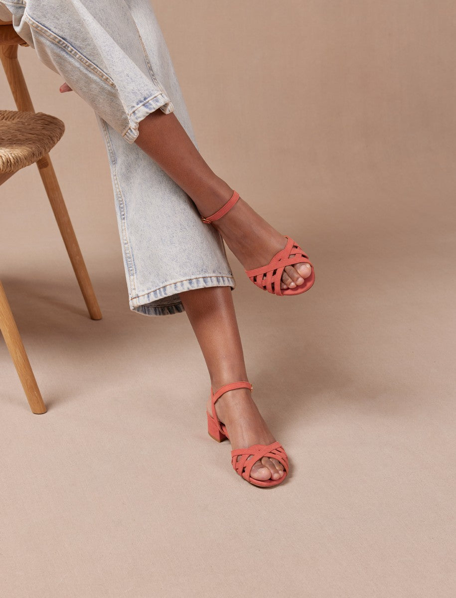 Sandalias De Tacón Danaé - Mandarina - Mujer