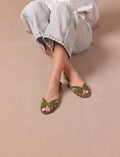 Sandales Plates Hortensia - Olive - Femme