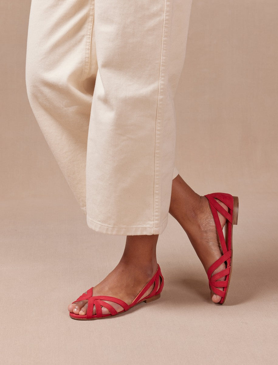 Sandalias Planas Hortensia - Frambuesa - Mujer