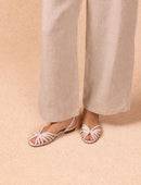 Sandalias planas Suzanne - Marfil - Mujer