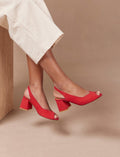 Iris Heeled Sandals - Raspberry - Women