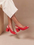 Iris Heeled Sandals - Raspberry - Women