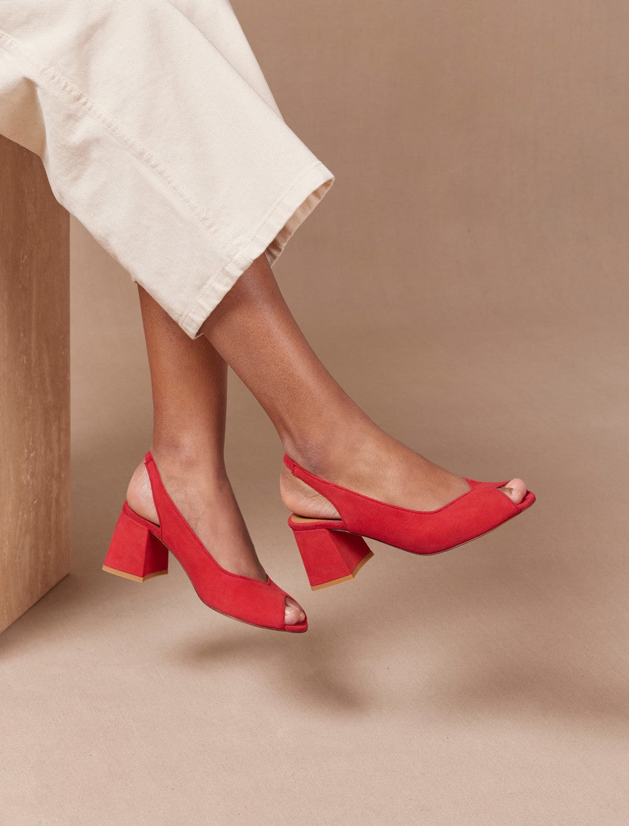 Iris Heeled Sandals - Raspberry - Women