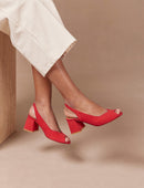 Iris Heeled Sandals - Raspberry - Women