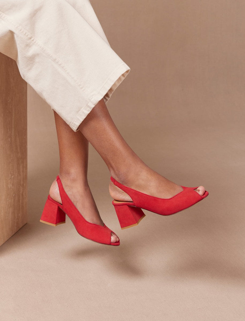 Iris Heeled Sandals - Raspberry - Women