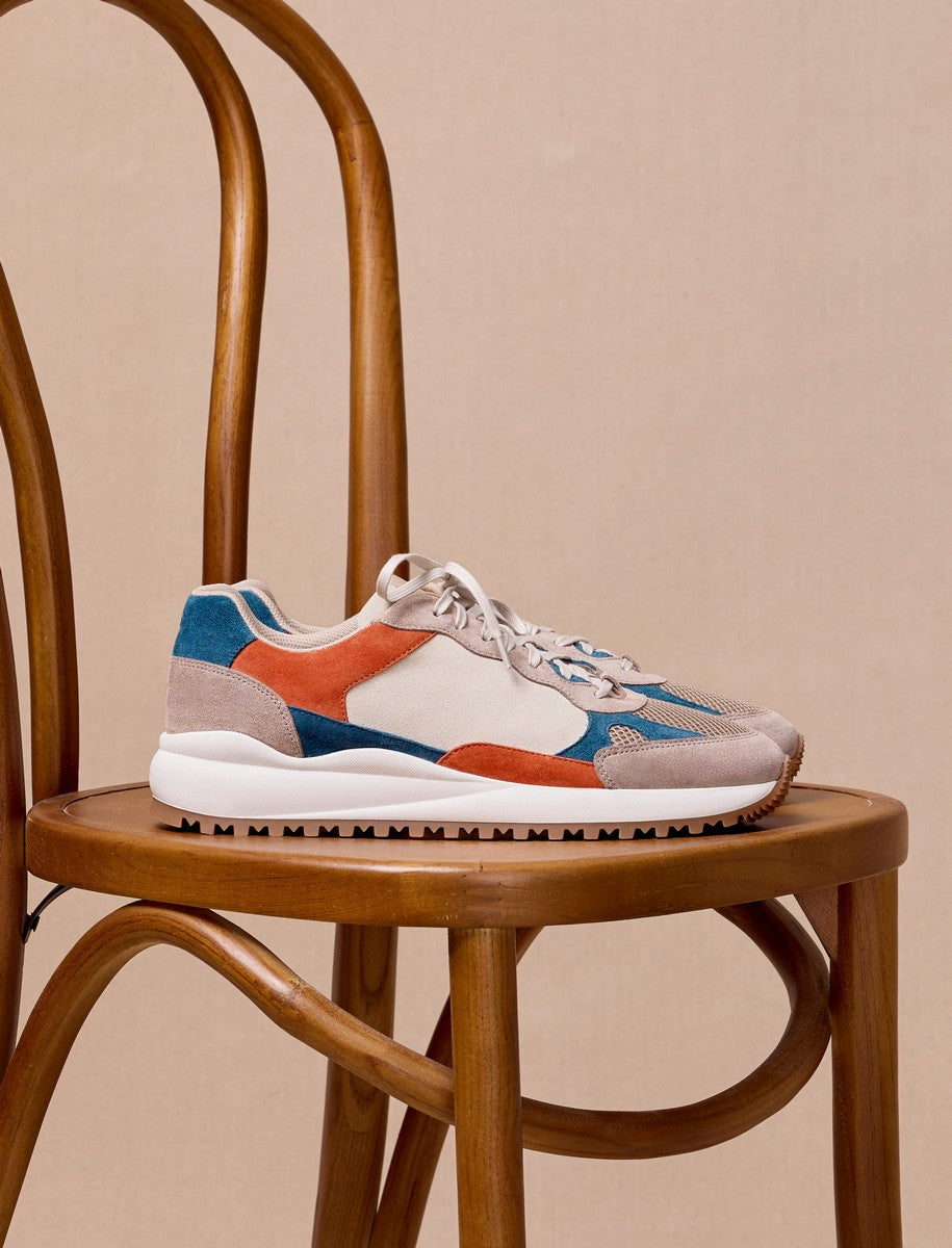 Running Scott - Taupe & Bleu Pétrole - Homme