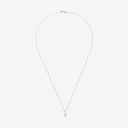 "Mini Cross" Pendant in White Gold, 0.02ct/8 - 750/1000 White Gold
