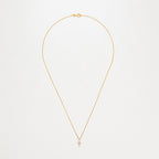"Mini Cross" Pendant Yellow Gold Diamond: 0.02Ct/8 - Yellow Gold