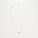 Pendentif "Mini Croix" Or Jaune Diamant : 0,02Ct/8 - Or Jaune 750/1000