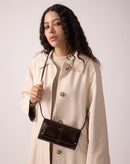 Pochette À Bandoulière Gina Chocolat Vernis